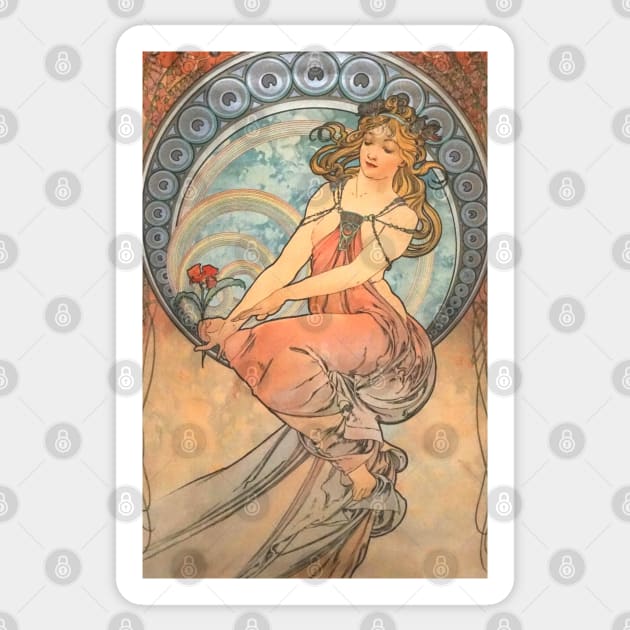 Rainbows, Mucha Sticker by immortalpeaches